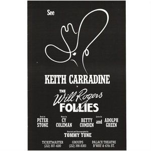 Keith Carradine Will Rogers Follies AD Broadway Theatre 1990s Vintage Print Ad